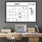Glass Dry Erase Board Extra Large, Grey Quatrefoil Calendar Framed